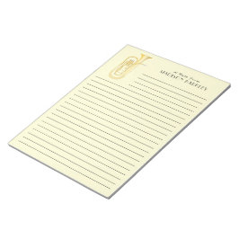 Baritone Musician Band Teacher Notepad Notitieblok