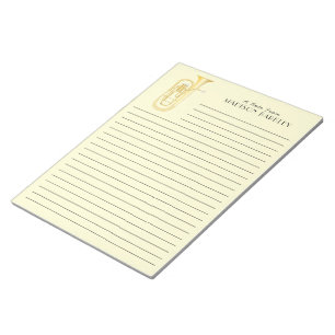 Baritone Musician Band Teacher Notepad Notitieblok