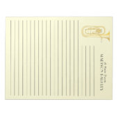 Baritone Musician Band Teacher Notepad Notitieblok (Voorkant)