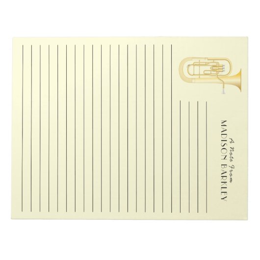Baritone Musician Band Teacher Notepad Notitieblok (Voorkant)
