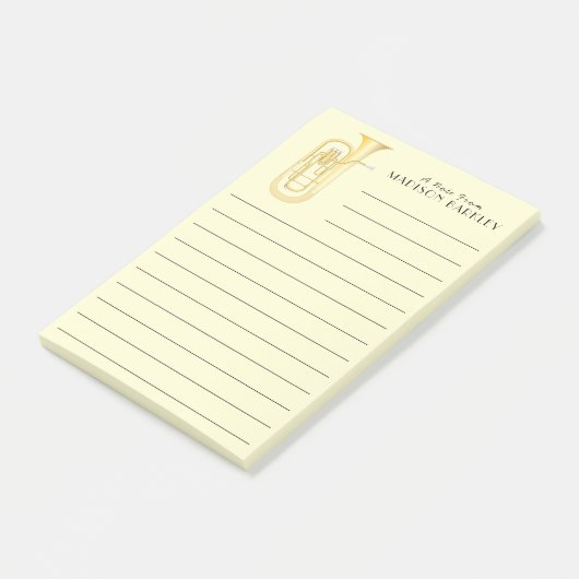 Baritone Musician Band Teacher Post-it Notes (Schuin)