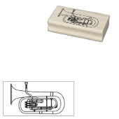 Baritone Musician Band Teacher Rubber Stamp Rubberstempel (Gestempeld)