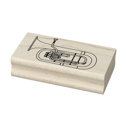 Baritone Musician Band Teacher Rubber Stamp Rubberstempel (Stempel)