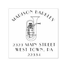 Baritone Musician Band Teacher Self-Inking Stamp