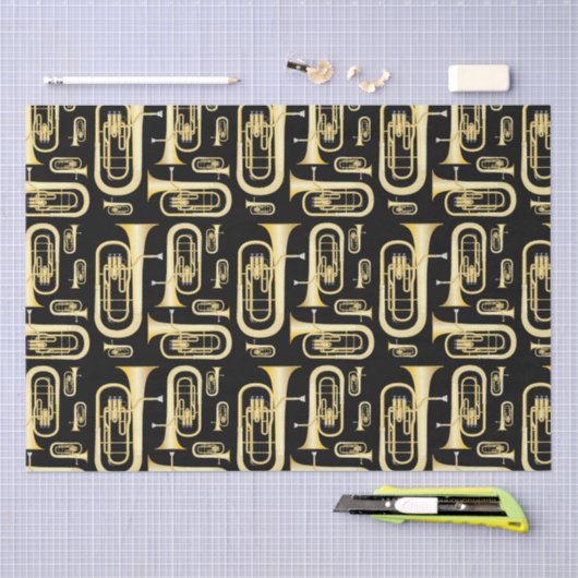 Baritone Musician Band Teacher Tissue Paper Tissuepapier (Craft)