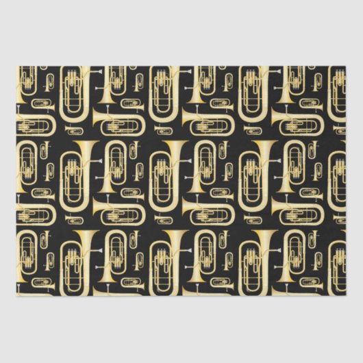 Baritone Musician Band Teacher Tissue Paper Tissuepapier (Voorkant)