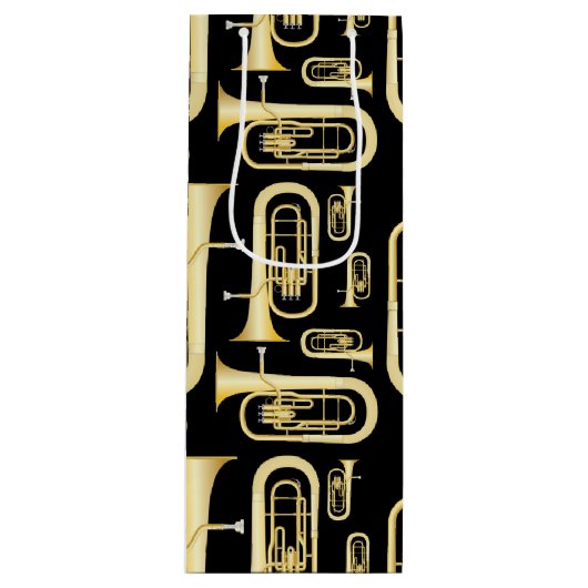 Baritone Musician Band Teacher Wijn Cadeautas (Voorkant)