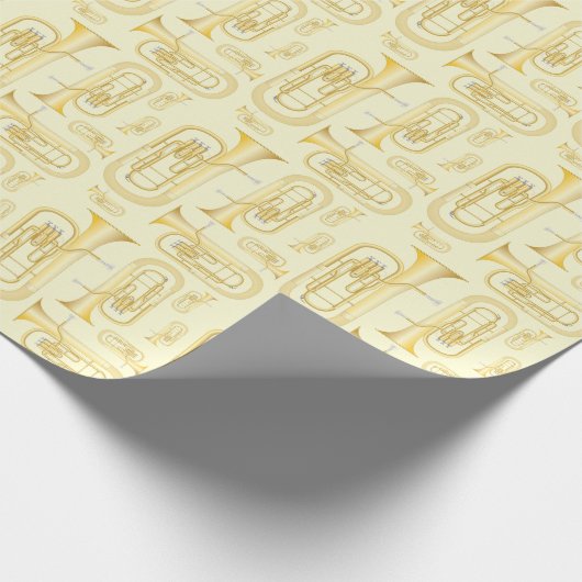 Baritone Musician Band Teacher Wrapping Paper Cadeaupapier (Hoek)
