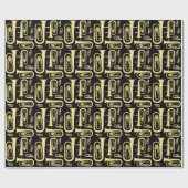 Baritone Musician Band Teacher Wrapping Paper Cadeaupapier (Vlak)