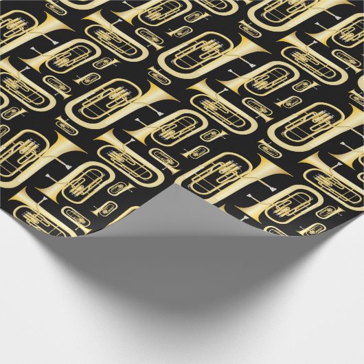 Baritone Musician Band Teacher Wrapping Paper Cadeaupapier (Hoek)