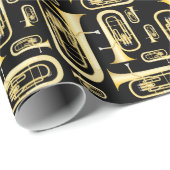 Baritone Musician Band Teacher Wrapping Paper Cadeaupapier (Rol Hoek)
