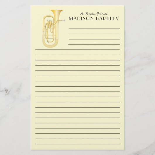 Baritone Musician Teacher Stationery Briefpapier (Voorkant)