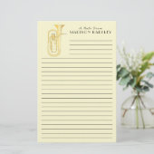 Baritone Musician Teacher Stationery Briefpapier (Staand voorkant)