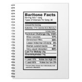 Baritone "Nutritional Information Label" Notitieboek (Voorkant)
