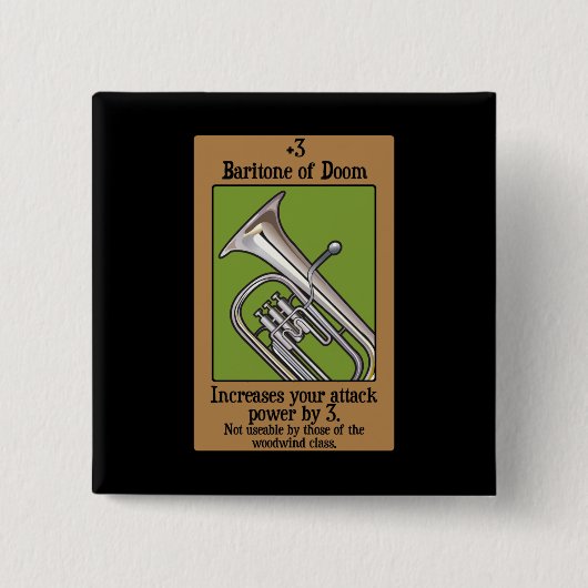Baritone of Doom Vierkante Button 5,1 Cm (Voorkant)
