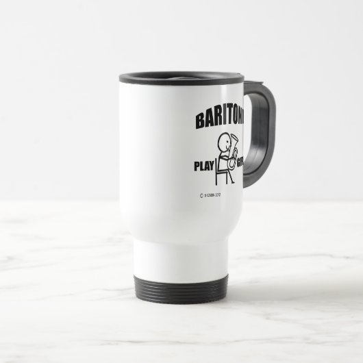 Baritone Play Girl Travel Mug Reisbeker (Voorkant rechts)