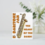 Baritone Sax Briefkaart (Staand voorkant)