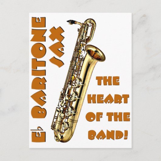 Baritone Sax Briefkaart (Voorkant)