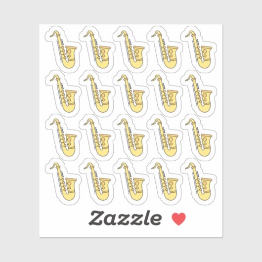 Baritone Saxaphone Jazzmuzikant Bujo Planner Sticker (Vel)