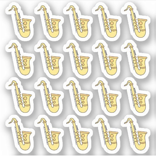 Baritone Saxaphone Jazzmuzikant Bujo Planner Sticker (Voorkant)