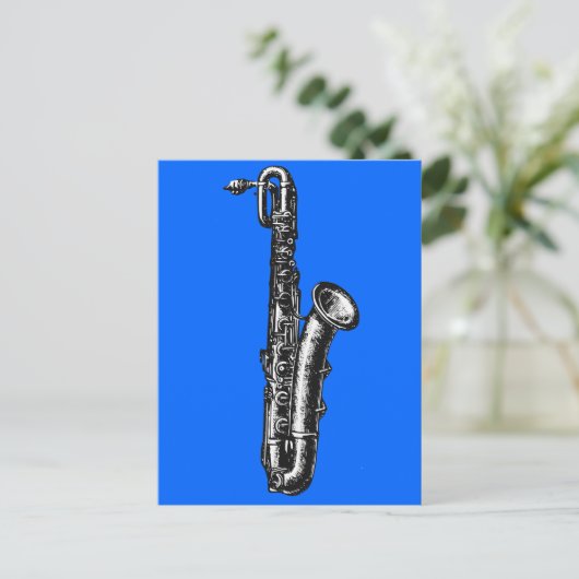 Baritone Saxophone Briefkaart (Staand voorkant)