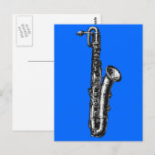 Baritone Saxophone Briefkaart (Voorkant / Achterkant)