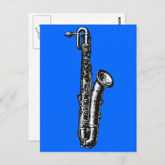 Baritone Saxophone Briefkaart (Voorkant / Achterkant)