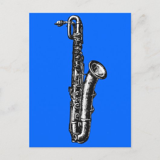 Baritone Saxophone Briefkaart (Voorkant)