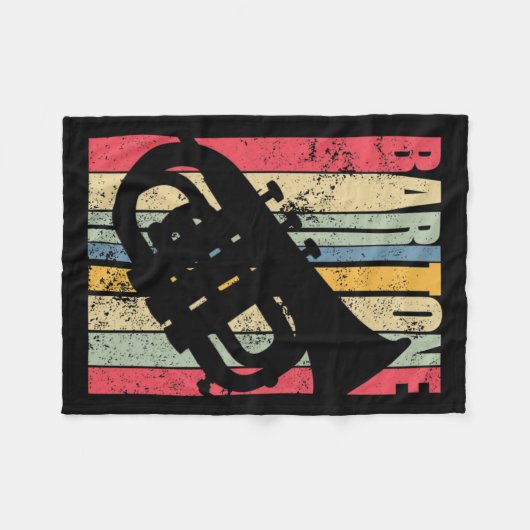 Baritone Saxophone Horn Marching Band Major Gear L Fleece Deken (Voorkant (Horizontaal))