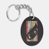 Baritone Saxophone Horn Marching Band Major Gear L Sleutelhanger (Voorkant Links)