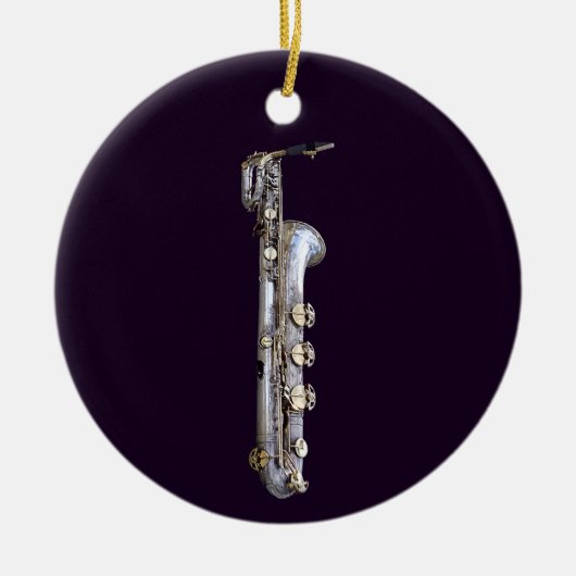 Baritone Saxophone Keramisch Ornament (Voorkant)