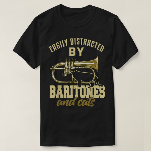 Baritone Shirt Funny Cat Lover Marching Band Barit (Design voorkant)