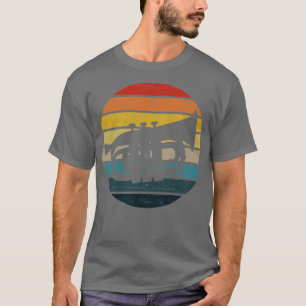 Baritone Silhouette op een zonnebank met drukweers T-shirt
