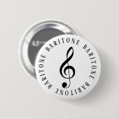 Baritone Singer Treble Clef Button (Voorkant /achterkant)