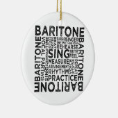 Baritone Typografie Keramisch Ornament (Rechts)