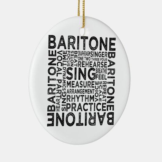 Baritone Typografie Keramisch Ornament (Rechts)