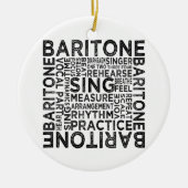 Baritone Typografie Keramisch Ornament (Voorkant)