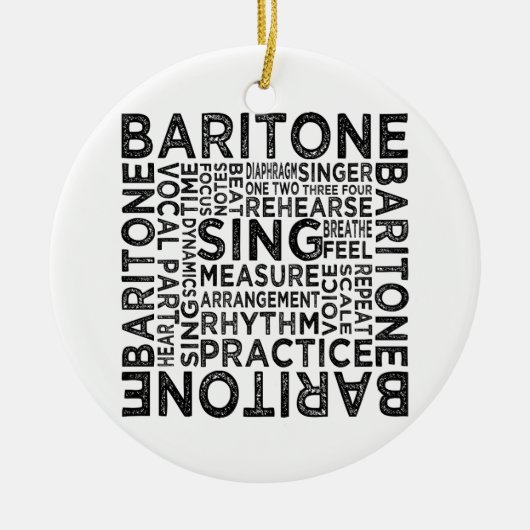 Baritone Typografie Keramisch Ornament (Voorkant)