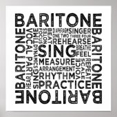 Baritone Typografie Poster (Voorkant)