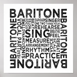 Baritone Typografie Poster