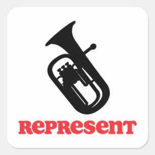 Baritone Vierkante Sticker