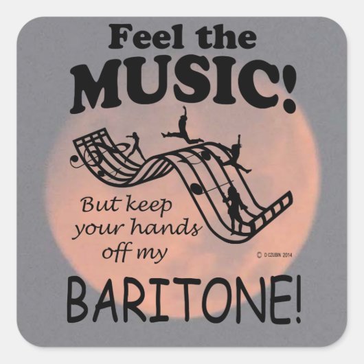 Baritone voelt de Sticker op het muziekplein (Voorkant)