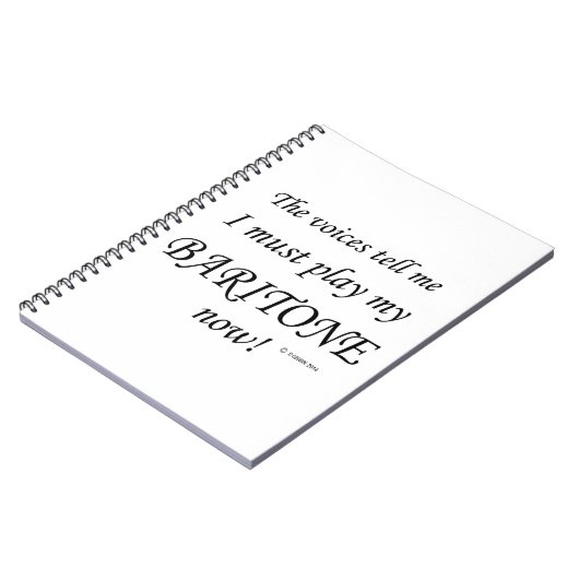 Baritone Voices zegt dat hij moet spelen Notitieboek (Linkerzijde)