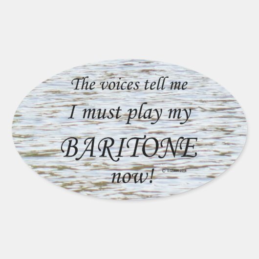 Baritone Voices zegt dat hij ovaal Sticker moet sp (Voorkant)