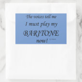 Baritone Voices zegt dat hij rechthoekige Sticker (Tas)