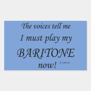 Baritone Voices zegt dat hij rechthoekige Sticker 