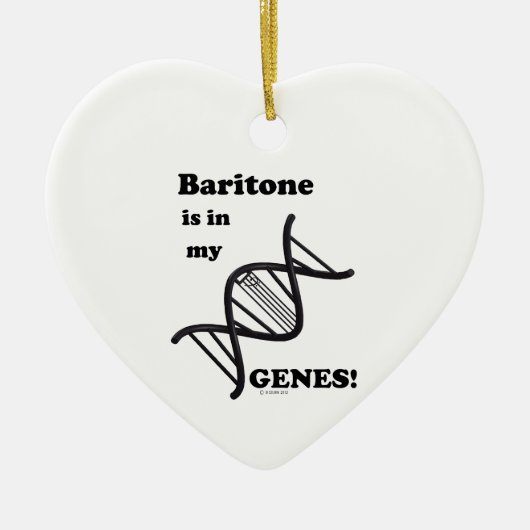 Baritone zit in mijn genen keramisch ornament (Voorkant)