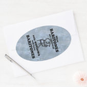 Baritonen Verboden ovaal Sticker (Envelop)