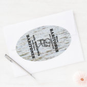 Baritonen Verboden ovaal Sticker (Envelop)