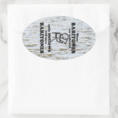 Baritonen Verboden ovaal Sticker (Tas)